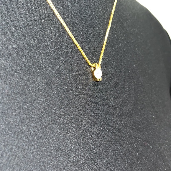 Sparkly 18k gold plated chain with cz diamond necklace - Picture 3 of 9